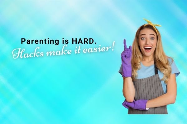 A homemaking mom get a bright idea: Parenting is hard. Hacks make it easier! This is the tagline for a post detailing five ways The Hacky Homemaker blog can help you